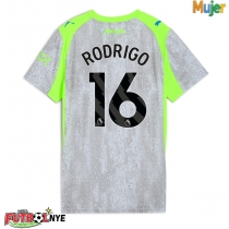Camiseta Manchester City Rodri Hernandez #16 Tercera Equipación para mujer 2025-26 manga corta